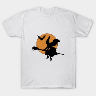 C00L Witch Riding Her Broom T-Shirt